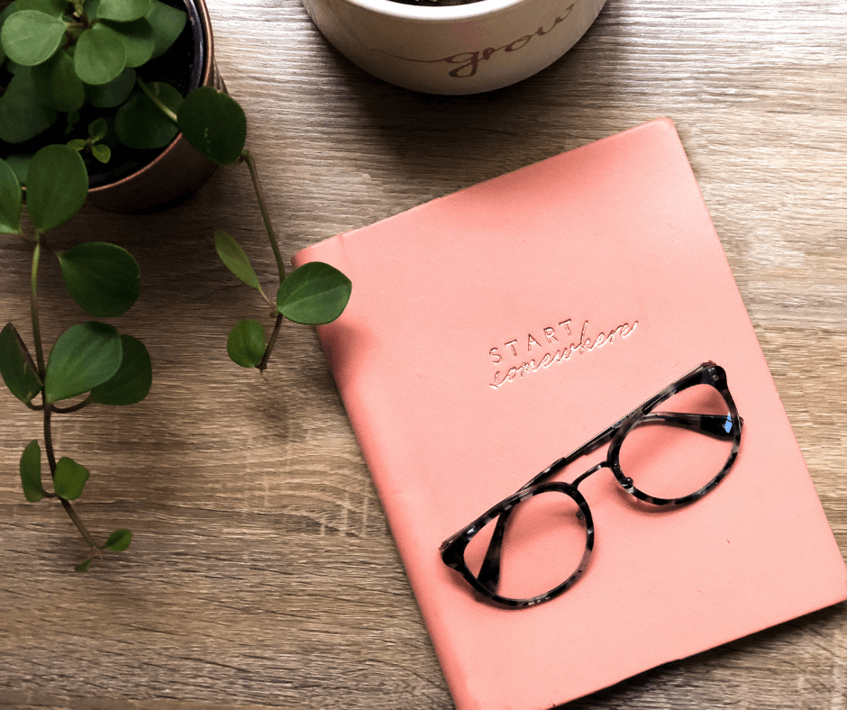 coral coloured journal