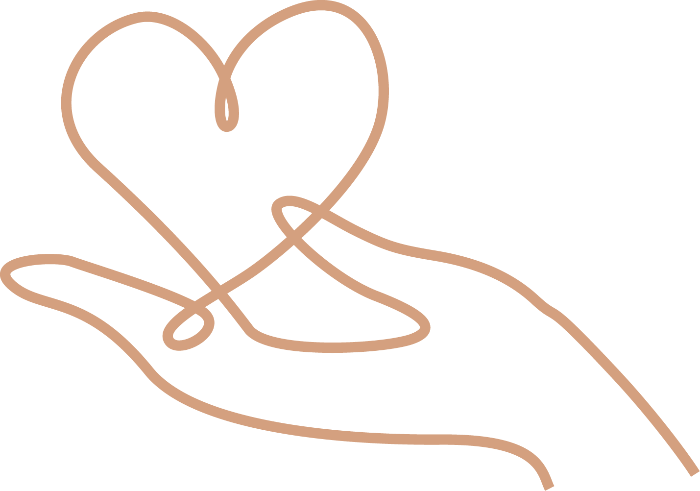 hand and heart icon represending The Good Life course